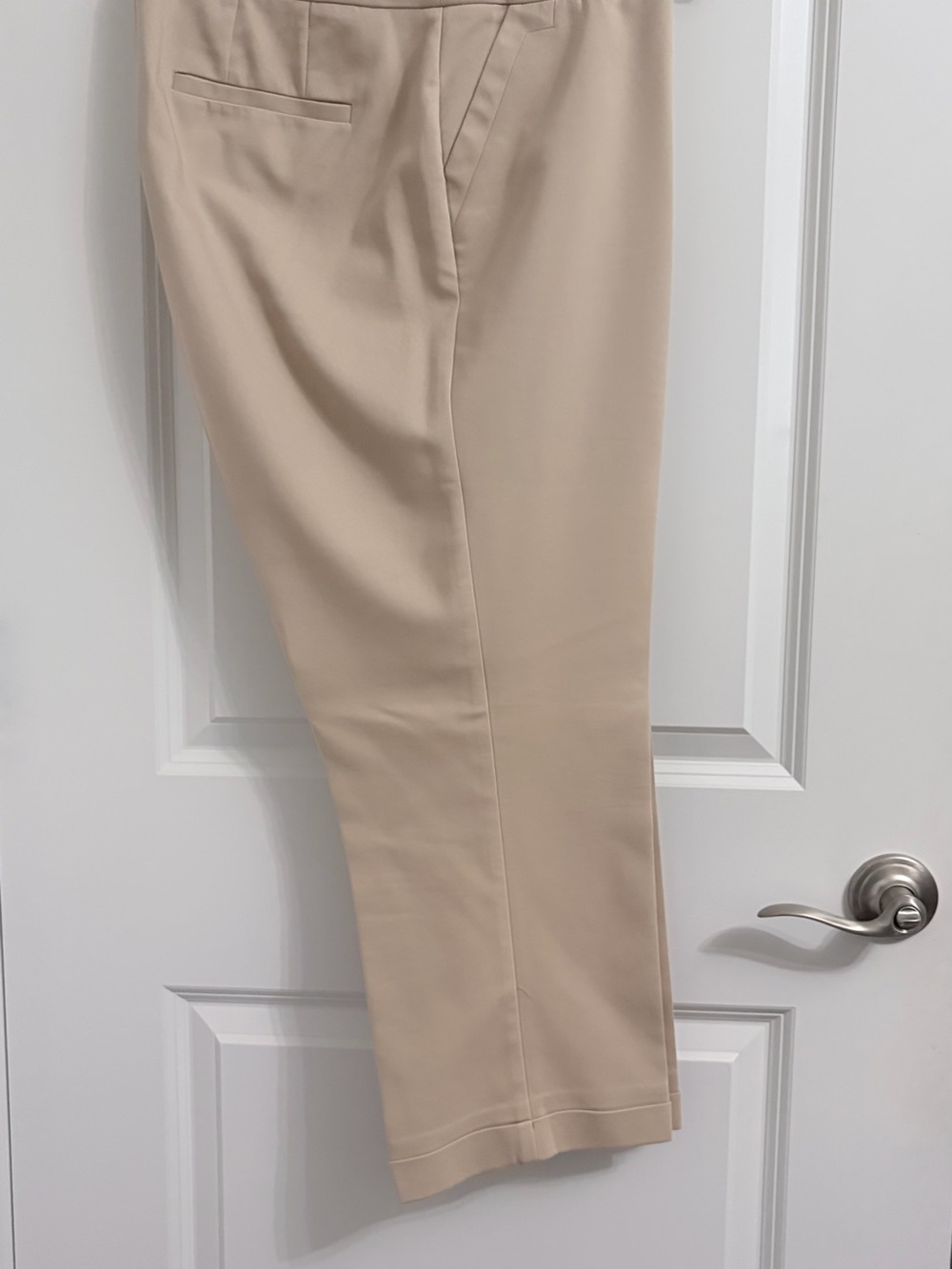 Lane Bryant Light Beige Cropped Straight-Leg Pants